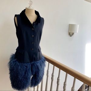 Vintage Vest with Fur